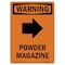 Signmission Safety Sign, OSHA WARNING, 7" Height, Powder Magazine (Right, Portrait OS-WS-D-57-V-13451 - alternate 1